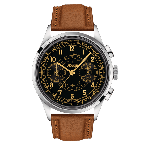TISSOT 天梭 TELEMETER 1938 傳承復刻計時碼錶 42mm T1424621605200