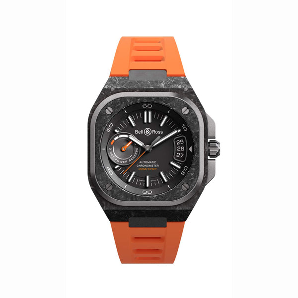 Bell & Ross 柏萊士 BR-X5 CARBON ORANGE BRX5 碳纖維鈦金屬 限量500支 41mm BRX5R-BO-TC/SRB