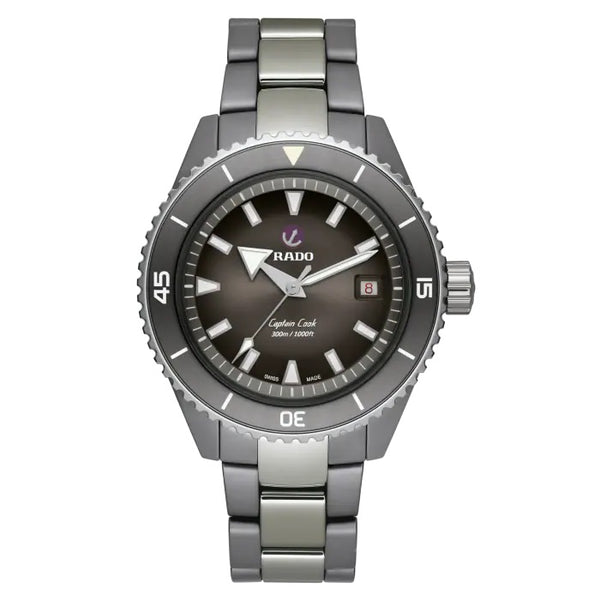 RADO 雷達錶 Captain Cook 庫克船長300米高科技陶瓷潛水腕錶 43mm R32144102