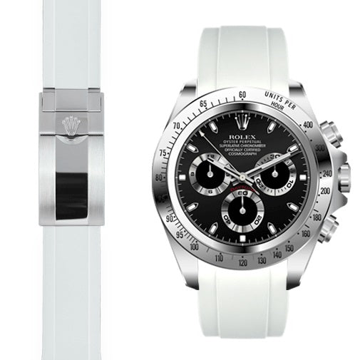 EVEREST錶帶 ROLEX DAYTONA 116500LN 116503 16520 116520 橡膠錶帶摺疊扣