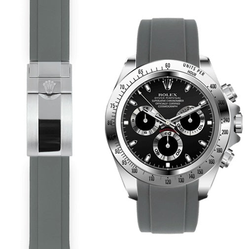 EVEREST錶帶 ROLEX DAYTONA 116500LN 116503 16520 116520 橡膠錶帶摺疊扣