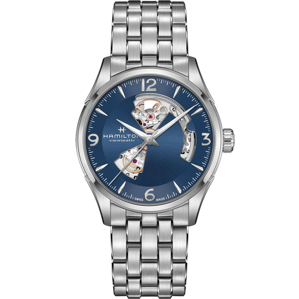 HAMILTON 漢米爾頓 JAZZMASTER 爵士系列 OPEN HEART 80小時自動腕錶 42mm H32705141