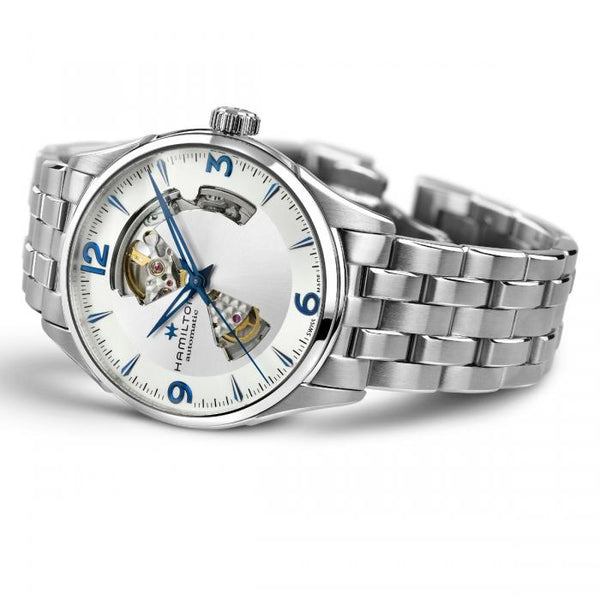 HAMILTON漢米爾頓 JAZZMASTER爵士系列OPEN HEART 80小時自動腕錶 H32705152