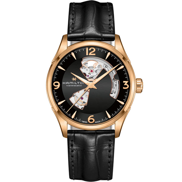 HAMILTON漢米爾頓 JAZZMASTER爵士系列OPEN HEART 80小時自動腕錶 H32735731