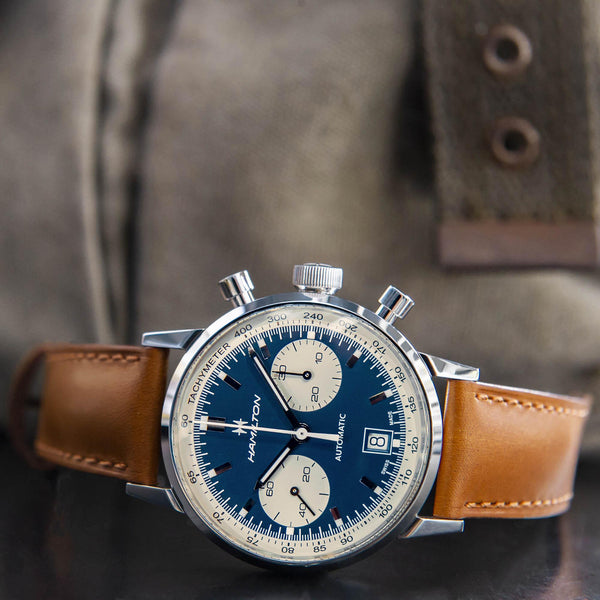 Hamilton 漢米爾頓美國經典熊貓自動計時碼錶腕錶 Intra-Matic 40mm H38416541 - 新萬國鐘錶
