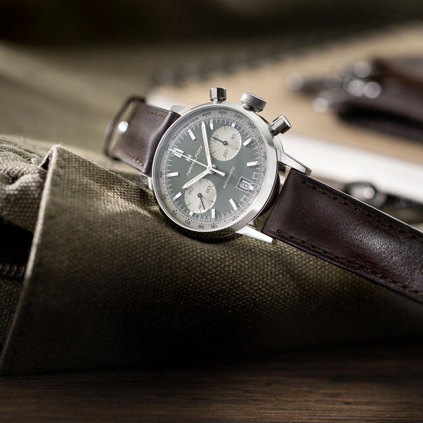 Hamilton 漢米爾頓 Intra-Matic 美國經典系列自動上鍊計時碼錶腕錶 40mm H38416560