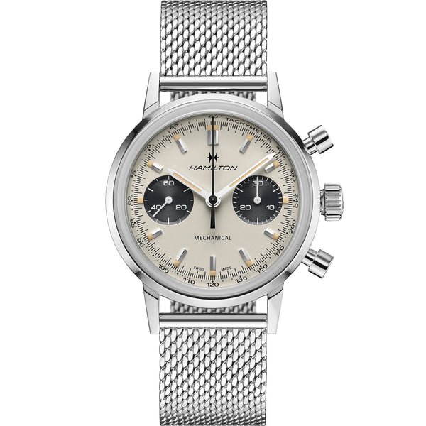 Hamilton 漢米爾頓 Intra-Matic 美國經典系列熊貓計時碼錶手上鍊機械錶 40mm H38429110