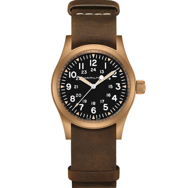 Hamilton 漢米爾頓 Khaki Field 卡其野戰系列青銅材質手動上鏈機械錶 38mm H69459530