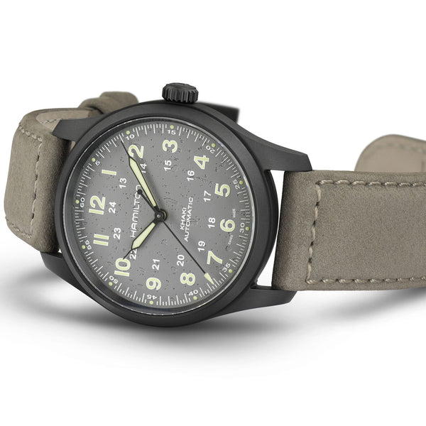 Hamilton 漢米爾頓 Khaki Field 卡其野戰鈦金屬機械腕錶 38mm H70215880