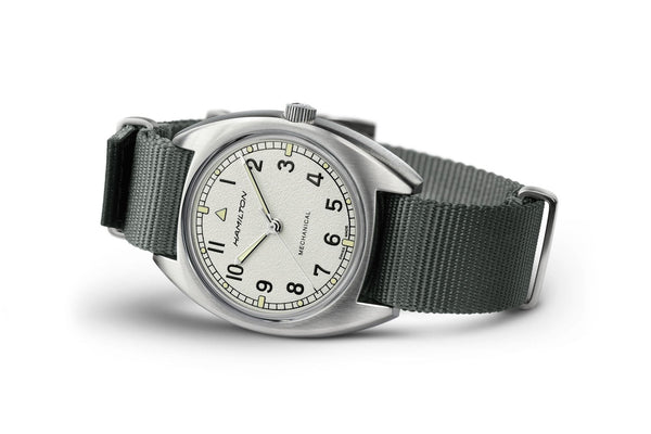 Hamilton 漢米爾頓 Pilot Pioneer 卡其航空系列手上鏈白面款機械錶 36mm H76419951