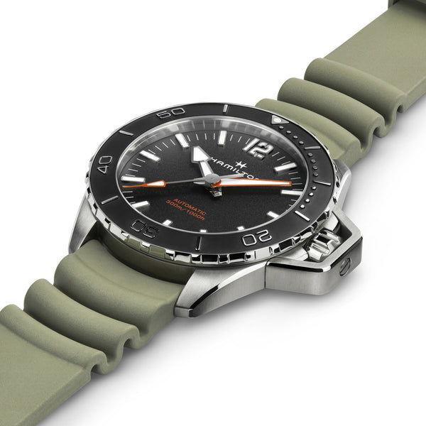 Hamilton 漢米爾頓卡其海軍Frogman蛙人潛水錶 46mm H77825331
