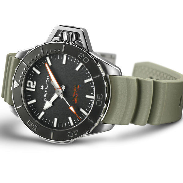 Hamilton 漢米爾頓卡其海軍Frogman蛙人潛水錶 46mm H77825331