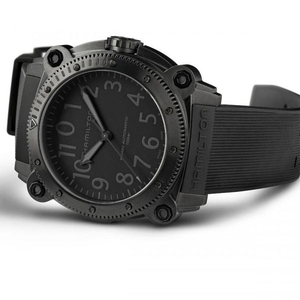 Hamilton 漢米爾頓卡其海軍鈦金屬1000米 BELOWZERO 46mm H78505330