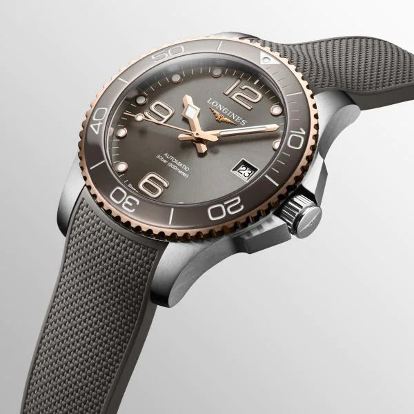 LONGINES 浪琴深海征服者系列浪鬼陶瓷潛水機械錶灰金PVD 39mm L37803789