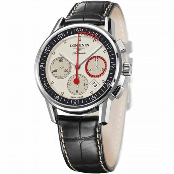 LONGINES 浪琴 Heritage 復刻系列藍鋼導柱輪計時碼錶 41mm L47544724