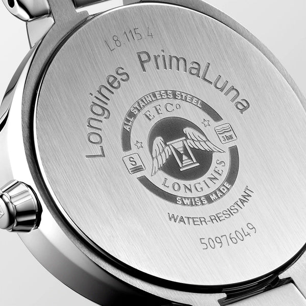 LONGINES 浪琴 PrimaLuna  新月真鑽月相石英女錶 30mm L81154986