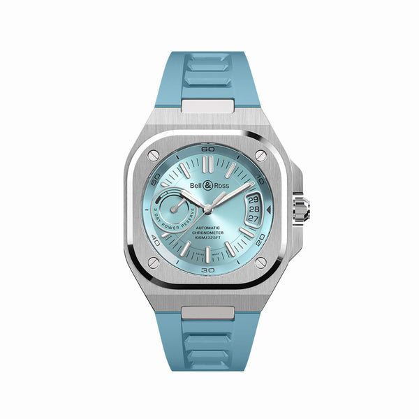 Bell & Ross 柏萊士 BR-X5 ICE BLUE STEEL BRX5 Rubber 冰藍面