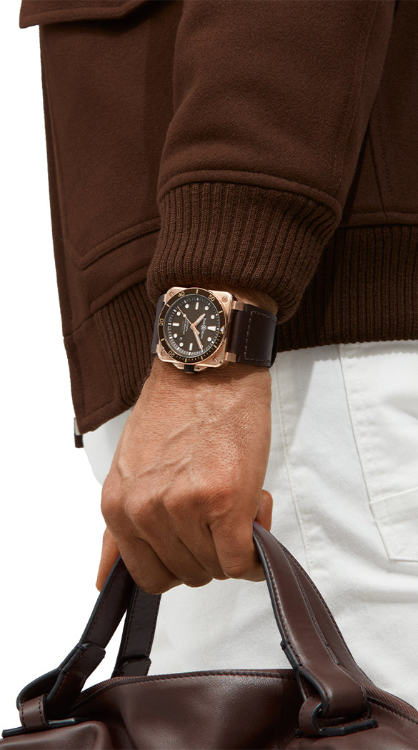 Bell & Ross 柏萊士 BR 03-92 DIVER BROWN BRONZE 棕色300米青銅潛水腕錶 42mm BR0392-D-BR-BR/SCA