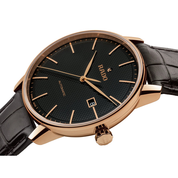 RADO 雷達錶 COUPOLE 晶燦系列PVD玫瑰金男士機械錶 41mm R22877165