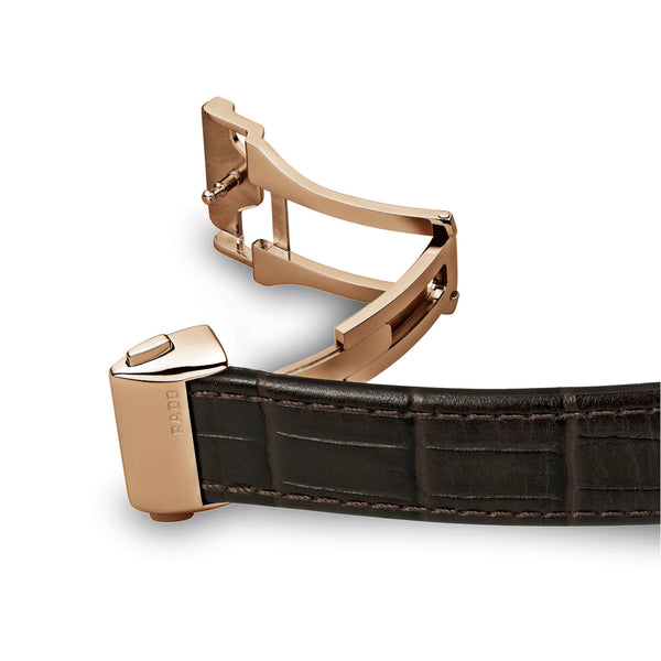 RADO 雷達錶 COUPOLE 晶燦系列PVD玫瑰金男士機械錶 41mm R22877165