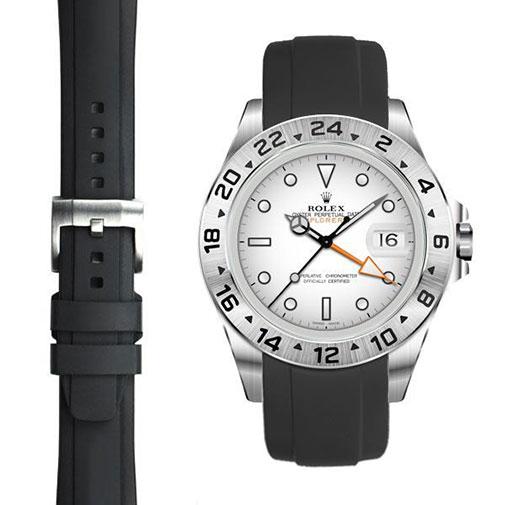 EVEREST錶帶 ROLEX EXPLORER II 探二 216570 橡膠錶帶穿扣