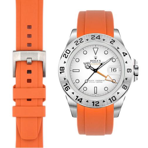 EVEREST錶帶 ROLEX EXPLORER II 探二 216570 橡膠錶帶穿扣