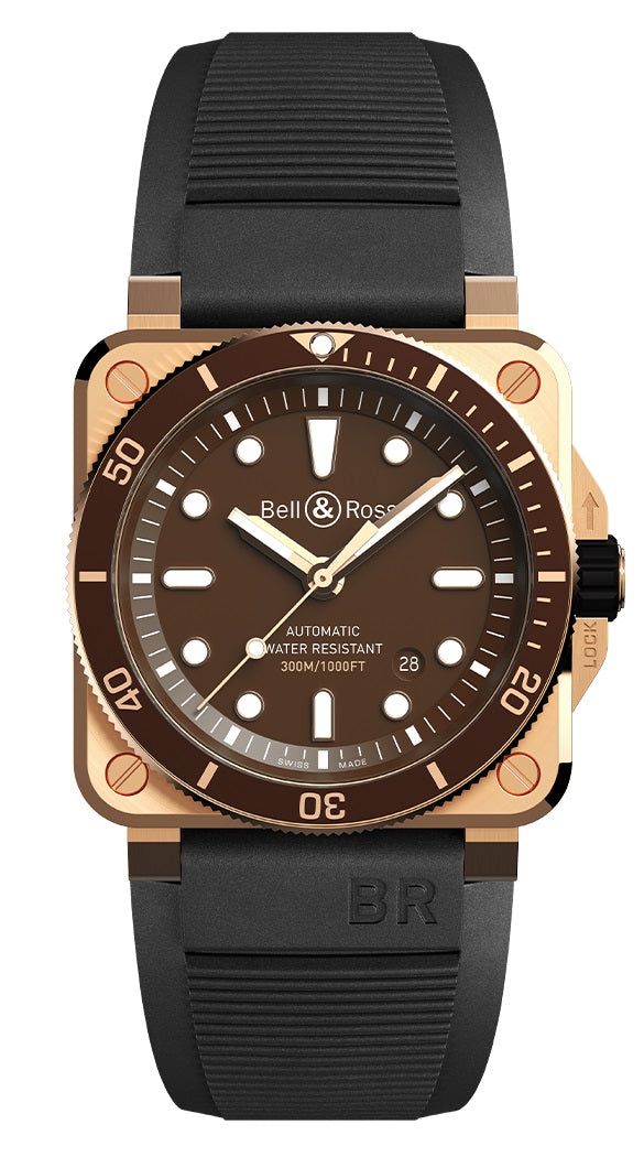 Bell & Ross 柏萊士 BR 03-92 DIVER BROWN BRONZE 棕色300米青銅潛水腕錶 42mm BR0392-D-BR-BR/SCA