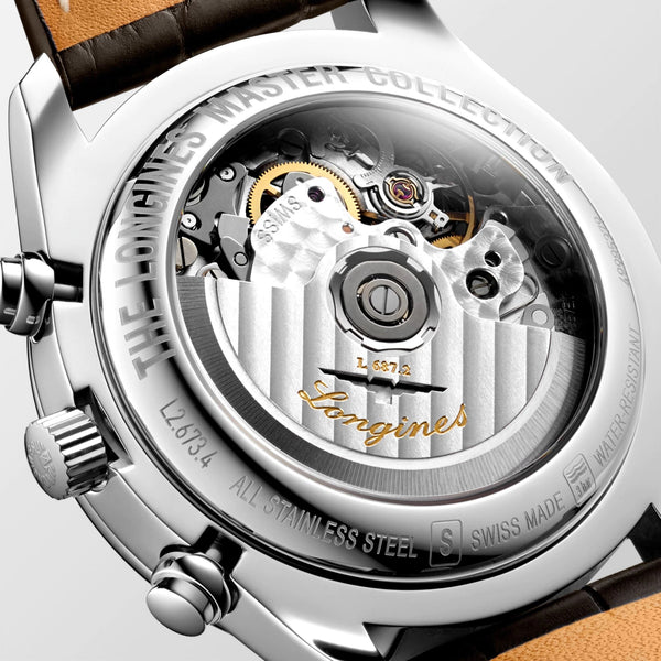 LONGINES Master 浪琴巨擘系列全日曆月相計時碼錶 40mm L26734783 - 新萬國鐘錶