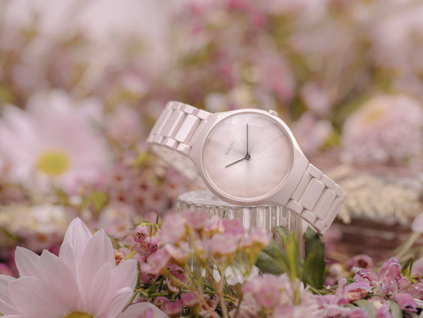 RADO True Thinline 雷達真薄系列世界花園特別版粉陶瓷石英錶 39mm R27120402