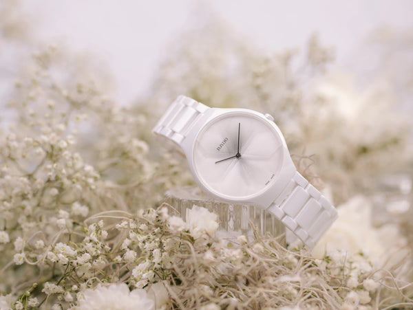 RADO True Thinline 雷達真薄系列世界花園特別版白陶瓷石英錶 39mm R27007032