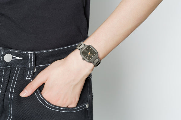 RADO 雷達錶 TRUE Squre 真我系列方形高科技陶瓷石英鑽面腕錶 29mm R27079702