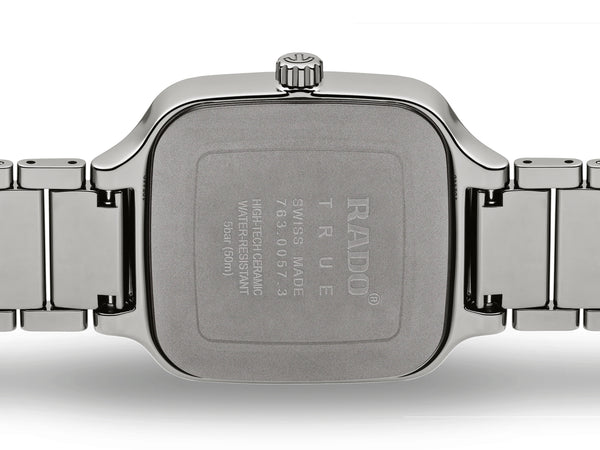 RADO 雷達錶 TRUE Squre 真我系列方形高科技陶瓷綠面自動機械腕錶 R27077312