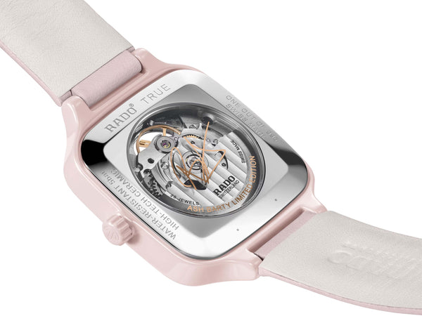 RADO TRUE SQUARE 雷達錶真我方形系列鏤空陶瓷Ash Barty合作款腕錶 38mm R27123905