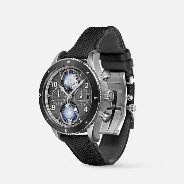 MontBlanc 萬寶龍 1858 系列 0 Oxygen 零氧 The 8000  世界時區計時碼錶 44mm 130811