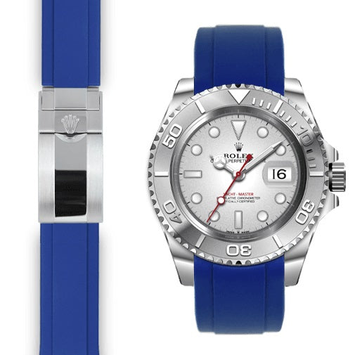 EVEREST錶帶 ROLEX YACHT-MASTER 126622 126621 116622 116621 膠帶摺疊扣