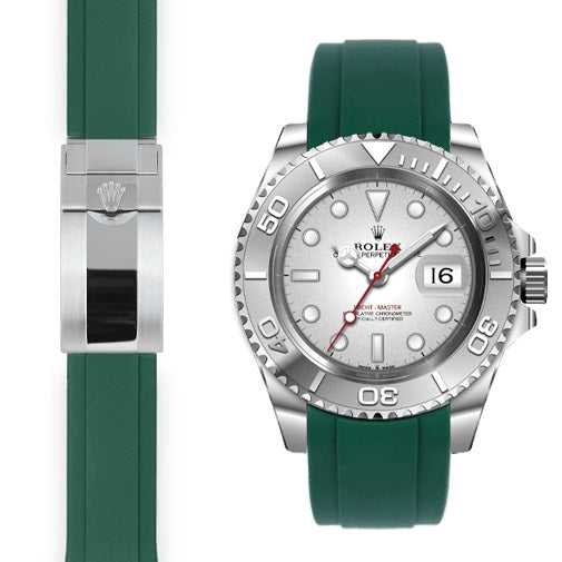 EVEREST錶帶 ROLEX YACHT-MASTER 126622 126621 116622 116621 膠帶摺疊扣