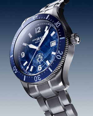 全新萬寶龍 1858 系列 Iced Sea 300米潛水腕錶腕錶 | 一同沉浸壯闊冰河世界