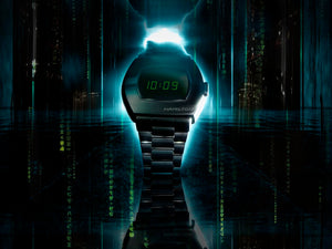 Hamilton漢米爾頓駭客任務限定版 PSR MTX跳字石英PVD腕錶