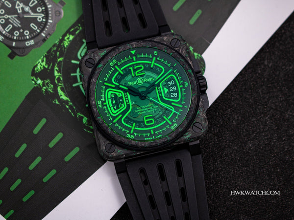 Bell & Ross BR-X3 Night Vision：夜間任務專用，結合碳纖維與夜光科技的終極飛行儀器