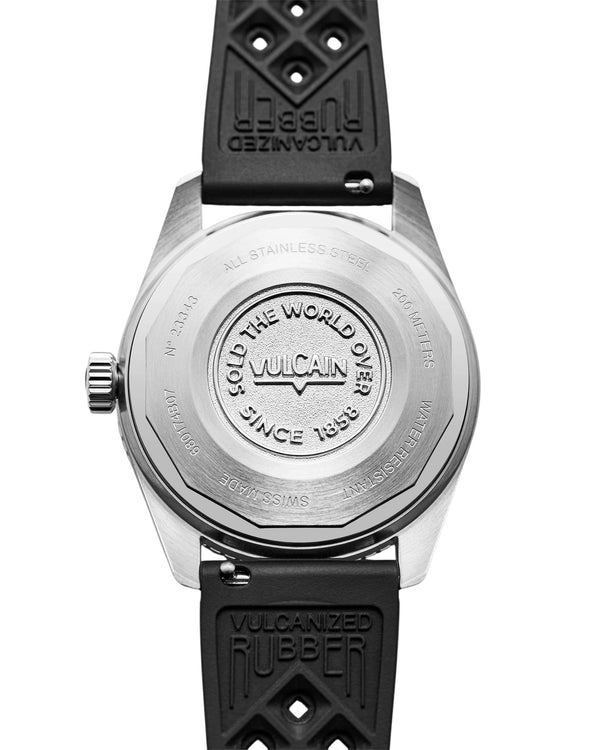 VULCAIN 窩路堅 Skindiver GMT 潛水員系列兩地時區機械腕錶 38mm 680174A57.BAR200