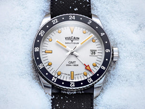 VULCAIN 窩路堅 Skindiver GMT 潛水員系列兩地時區機械腕錶 38mm 680174A57.BAR200 - 新萬國鐘錶