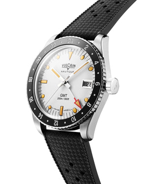 VULCAIN 窩路堅 Skindiver GMT 潛水員系列兩地時區機械腕錶 38mm 680174A57.BAR200