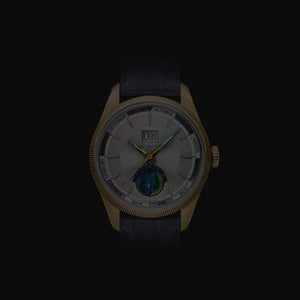 MONTBLANC 萬寶龍 1858系列Geosphere世界時區年曆18K萊姆金限量版30腕錶 42mm MB134027