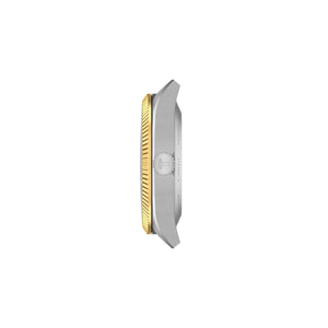 TISSOT 天梭 Gentleman 紳士系列18K金錶圈綠面80小時自動機械錶 38mm T934.807.41.091.00