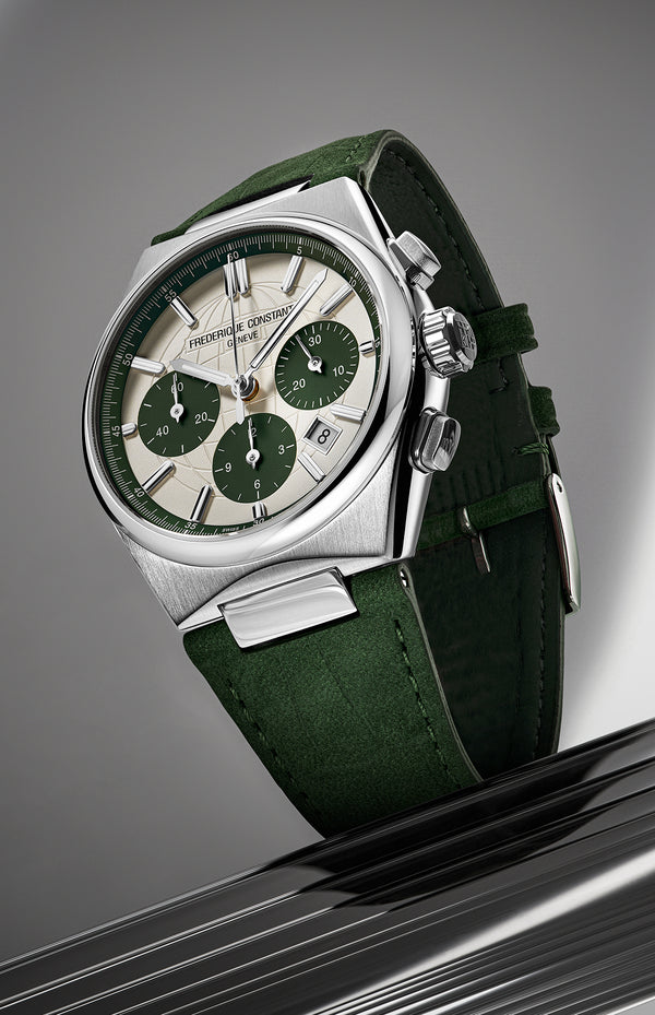 Frederique Constant 康斯登 HIGHLIFE 熊貓計時碼錶機械腕錶 41mm FC-391SGR4NH6