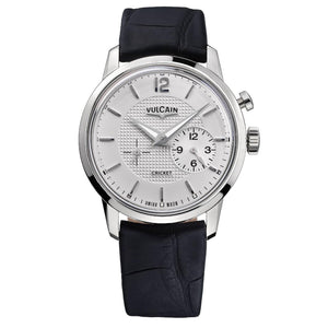 VULCAIN 窩路堅總統系列鬧鈴手上鍊小秒針腕錶 42mm 400150G25.BAL100