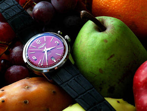 VULCAIN 窩路堅總統系列鬧鈴手上鍊酒紅色面腕錶 42mm 110151A85.BAL100