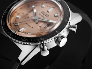 VULCAIN 窩路堅 Skindiver 潛水員系列鮭魚面計時機械限量版腕錶 39.7mm 590176B87.BAR255