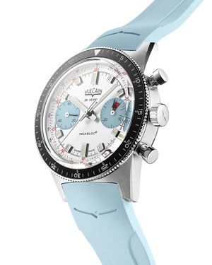 VULCAIN 窩路堅 Skindiver 潛水員系列冰河藍計時機械限量版腕錶 39.7mm 590176BL7.BAR224