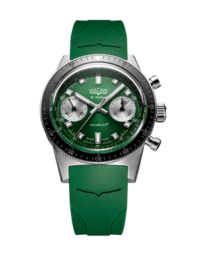 VULCAIN 窩路堅 Skindiver 潛水員系列森林綠計時機械限量版腕錶 39.7mm 590176BK7.BAR253